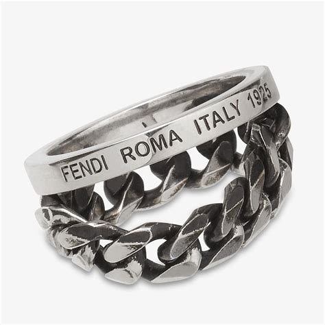 anello fendi argento